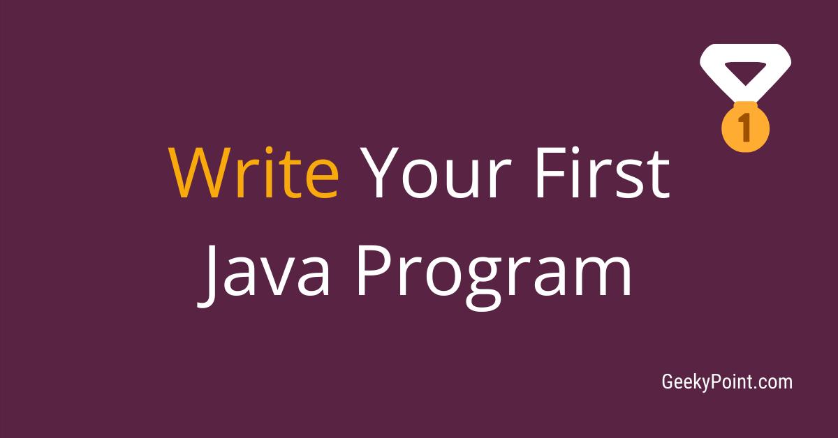 first java program